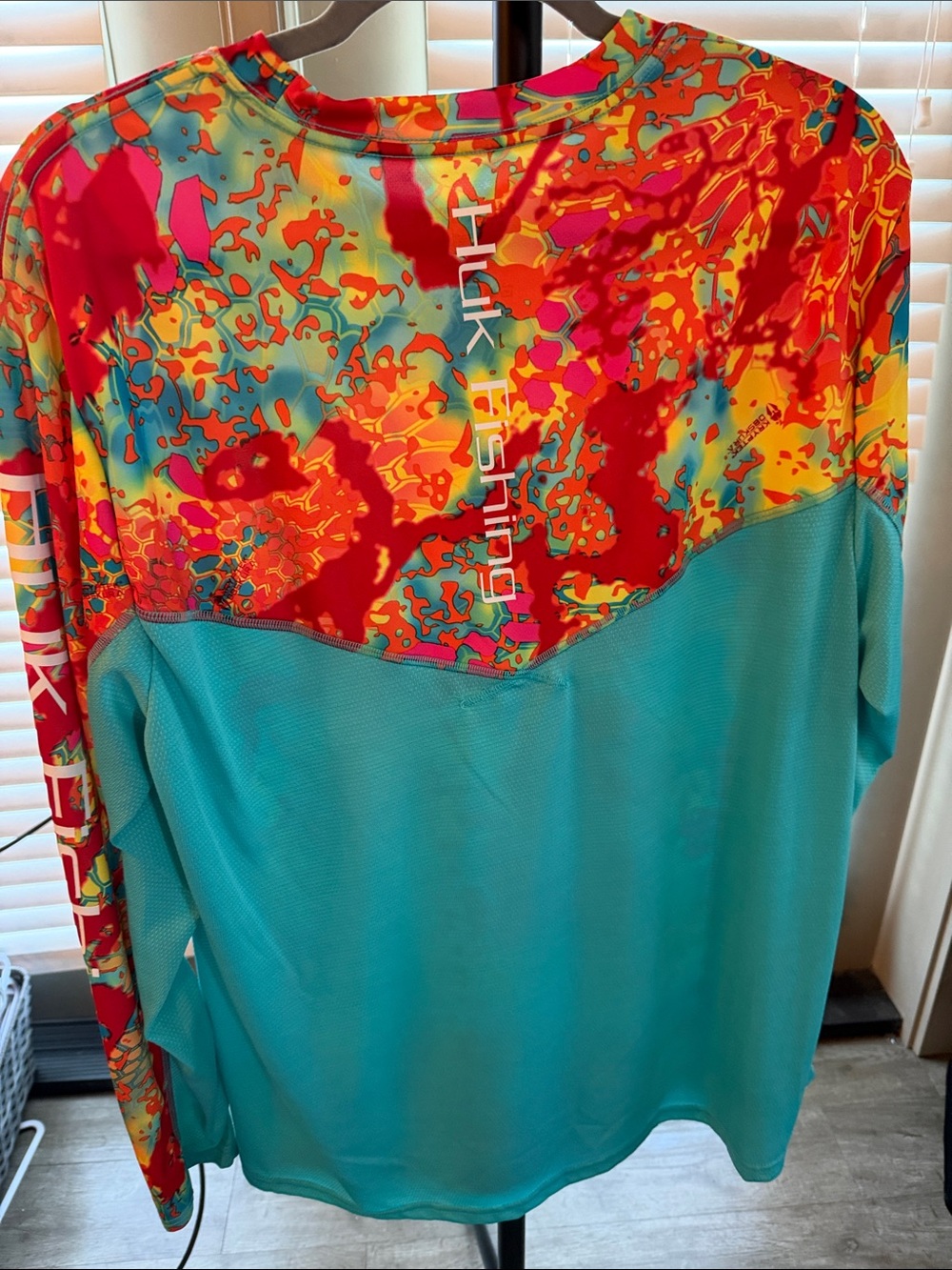 Huk Men’s Long Sleeve Performance Top - Red, Turquoise, Yellow, Pink, Orange - Picture 2 of 2